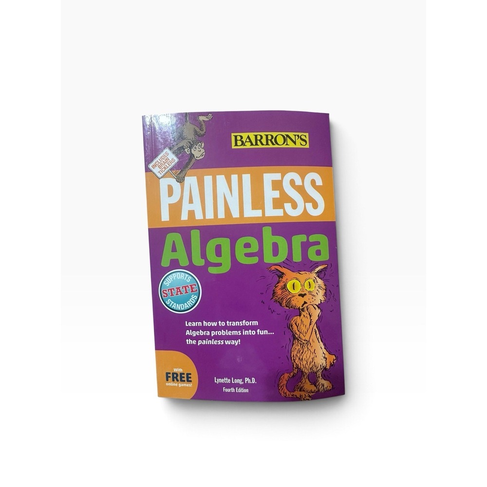Painless Algebra Barron's Painless Series Lynette Long PhD Paperback 4th Edition